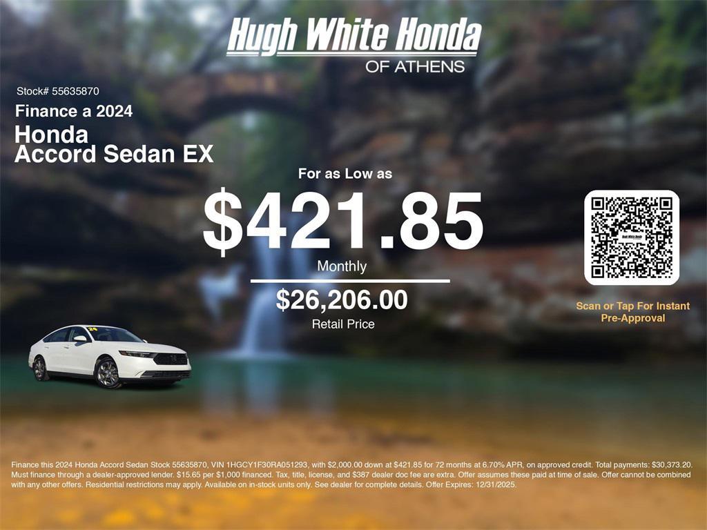 used 2024 Honda Accord car, priced at $25,986