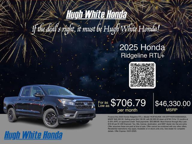new 2025 Honda Ridgeline car, priced at $46,330