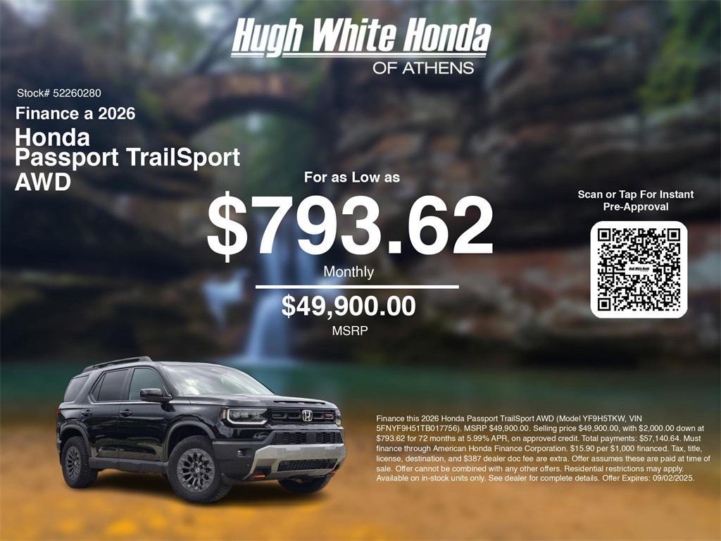 new 2026 Honda Passport car, priced at $49,900