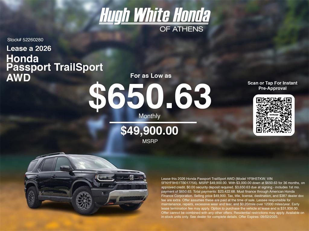 new 2026 Honda Passport car, priced at $49,900