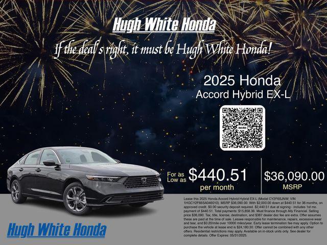 new 2025 Honda Accord Hybrid car, priced at $36,090