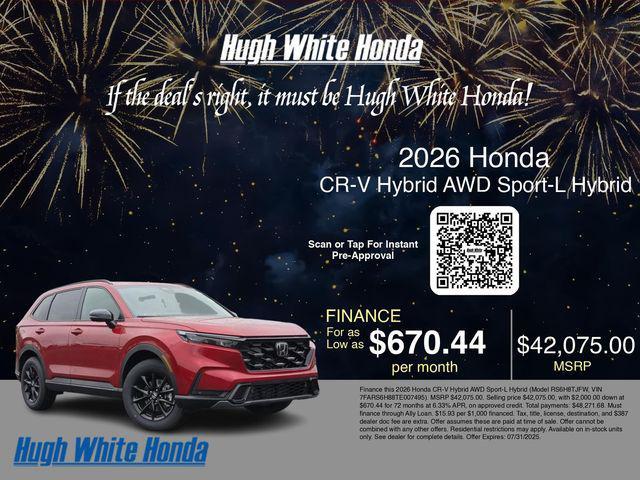 new 2026 Honda CR-V Hybrid car, priced at $42,075