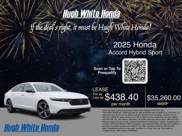 new 2025 Honda Accord Hybrid car, priced at $35,260