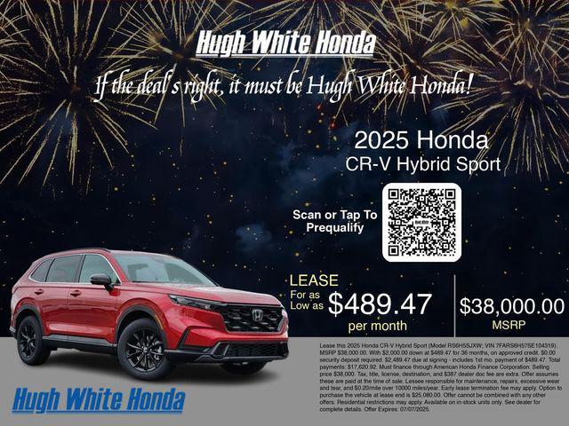 new 2025 Honda CR-V Hybrid car, priced at $38,000