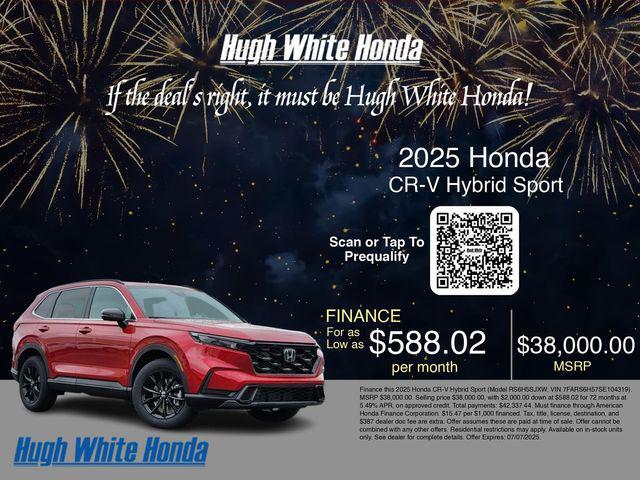 new 2025 Honda CR-V Hybrid car, priced at $38,000