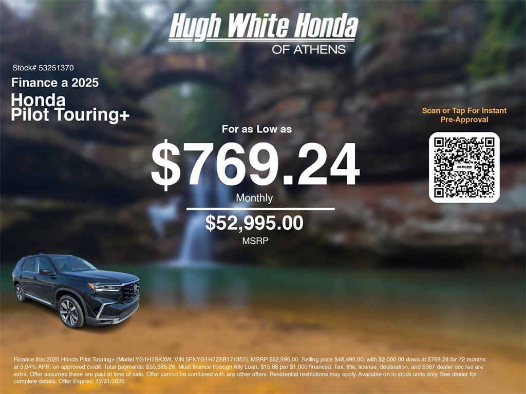 new 2025 Honda Pilot car, priced at $52,995