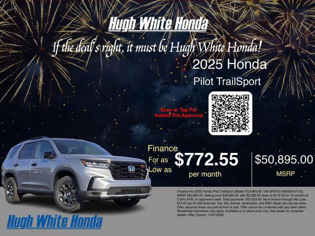 new 2025 Honda Pilot car, priced at $50,895