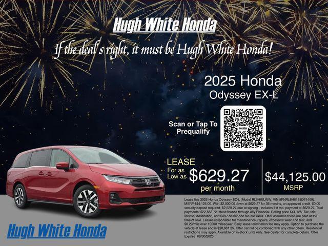 new 2025 Honda Odyssey car, priced at $44,125