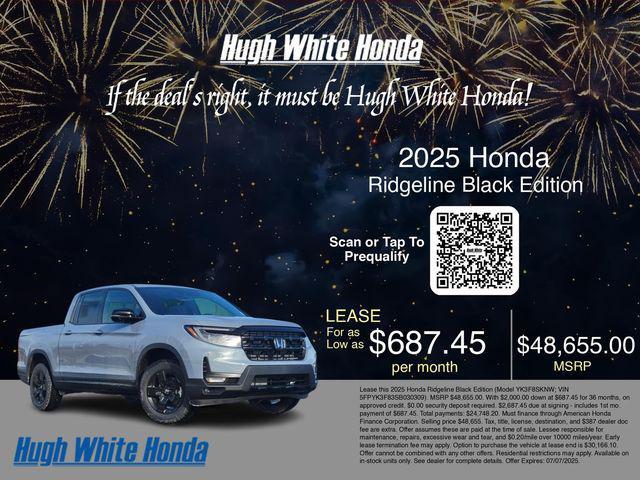 new 2025 Honda Ridgeline car, priced at $48,655