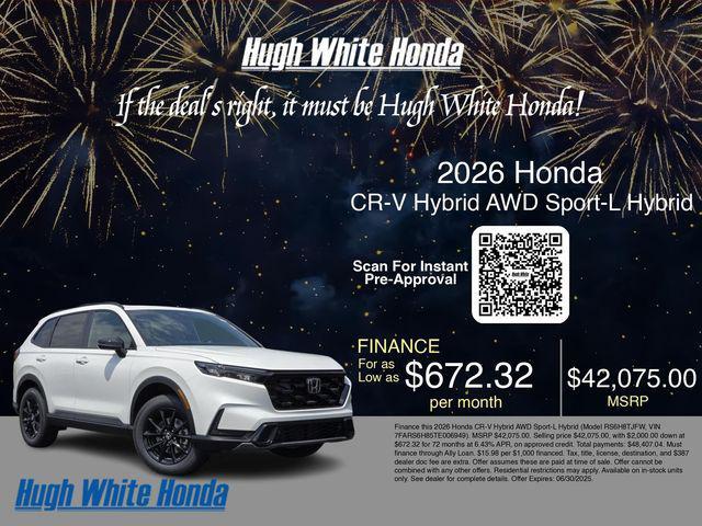 new 2026 Honda CR-V Hybrid car, priced at $42,075