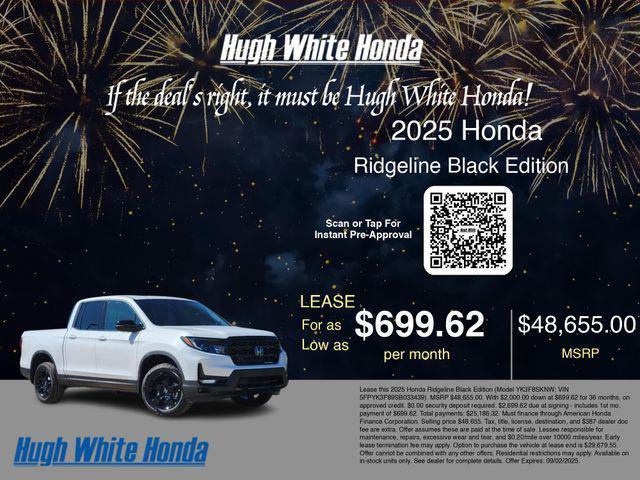 new 2025 Honda Ridgeline car, priced at $48,655