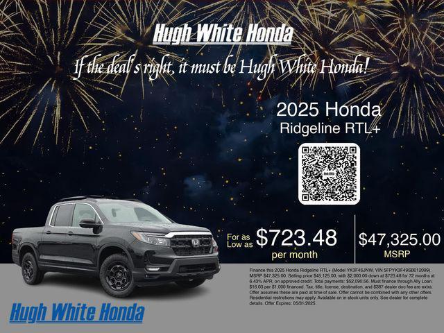 new 2025 Honda Ridgeline car, priced at $47,325