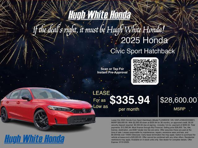 new 2025 Honda Civic car, priced at $28,600