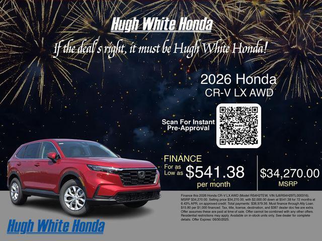 new 2026 Honda CR-V car, priced at $34,270
