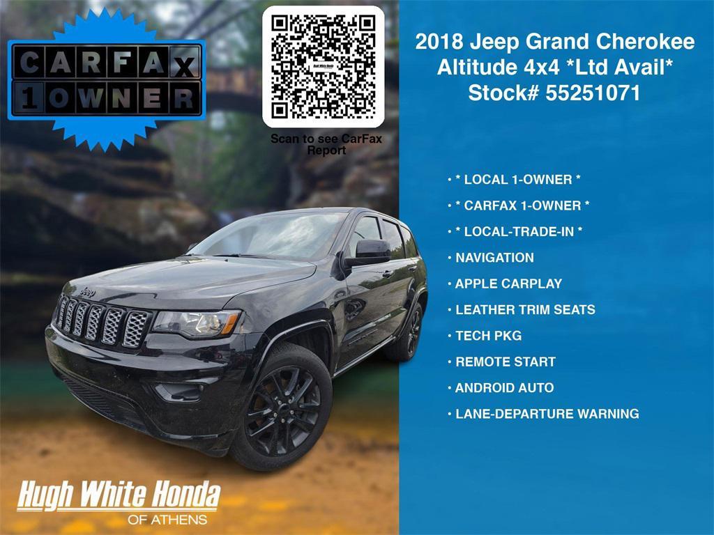 used 2018 Jeep Grand Cherokee car, priced at $17,480