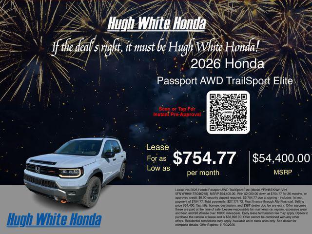 new 2026 Honda Passport car, priced at $54,400