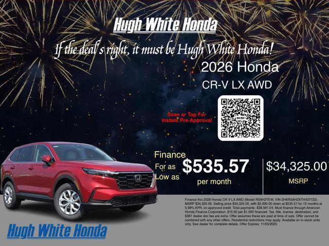 new 2026 Honda CR-V car, priced at $34,325