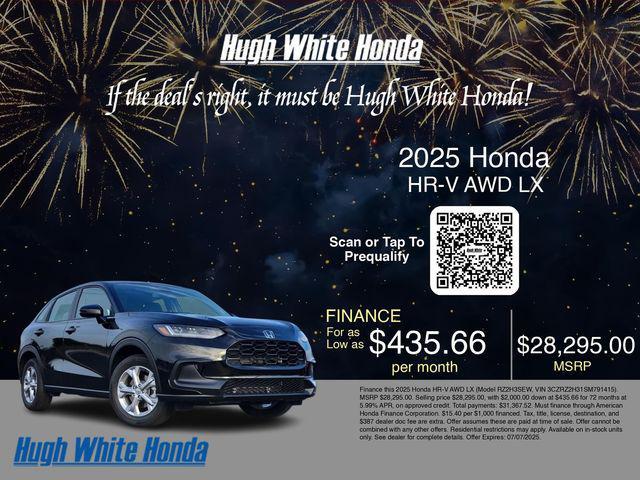 new 2025 Honda HR-V car, priced at $28,295