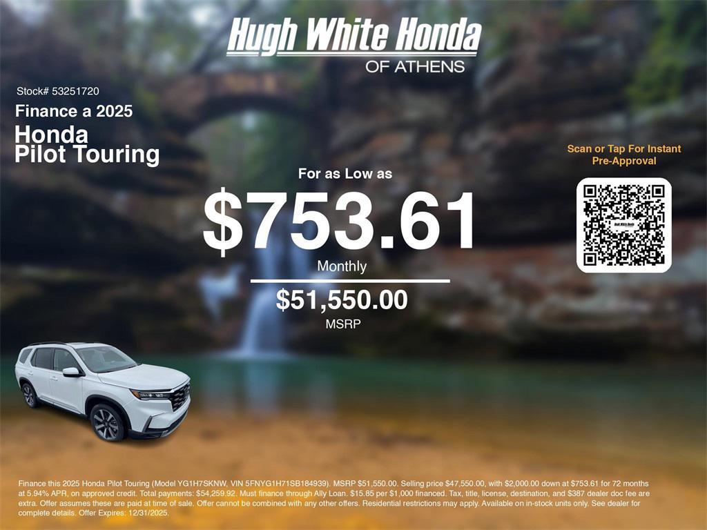 new 2025 Honda Pilot car, priced at $51,550