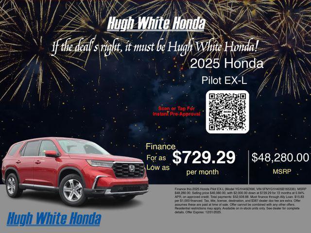 new 2025 Honda Pilot car, priced at $48,280