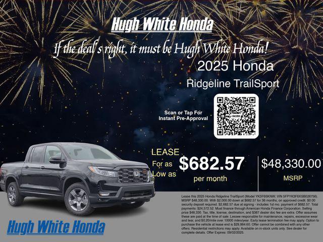 new 2025 Honda Ridgeline car, priced at $48,330