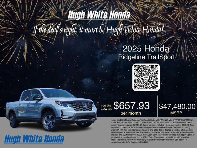new 2025 Honda Ridgeline car, priced at $47,480
