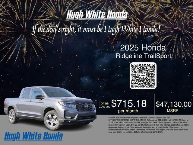 new 2025 Honda Ridgeline car, priced at $47,130