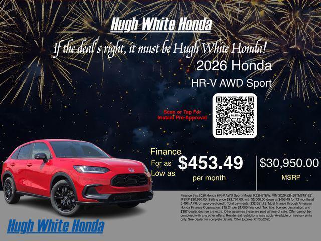 new 2026 Honda HR-V car, priced at $30,950