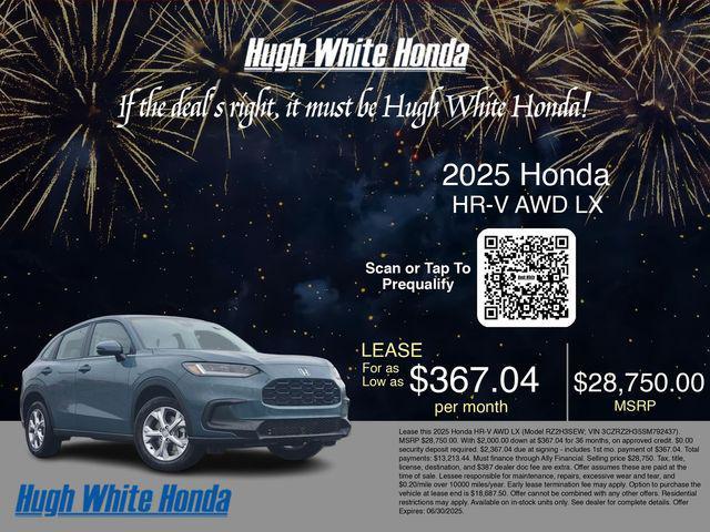 new 2025 Honda HR-V car, priced at $28,750