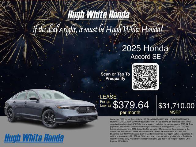 new 2025 Honda Accord car, priced at $31,710