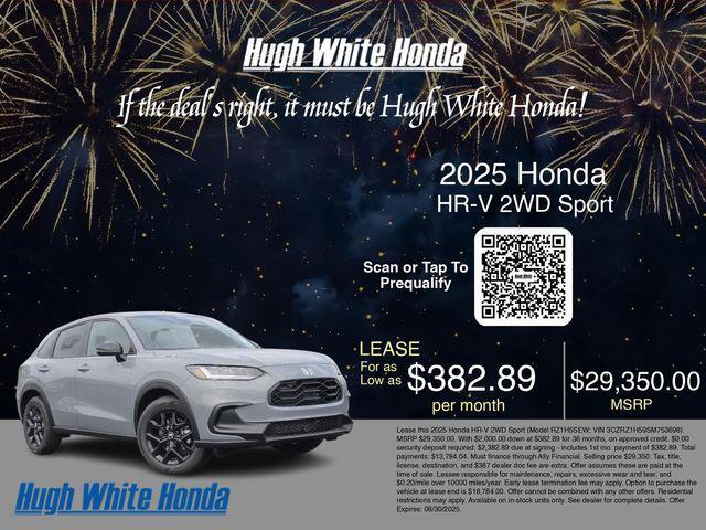 new 2025 Honda HR-V car, priced at $29,350