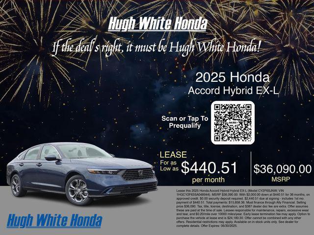 new 2025 Honda Accord Hybrid car, priced at $36,090
