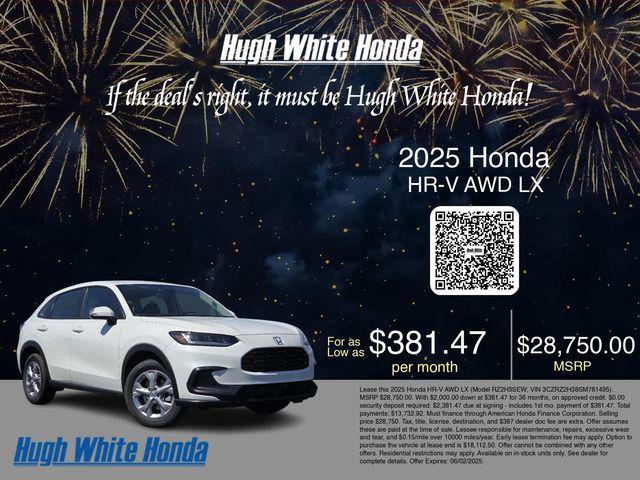 new 2025 Honda HR-V car, priced at $28,750