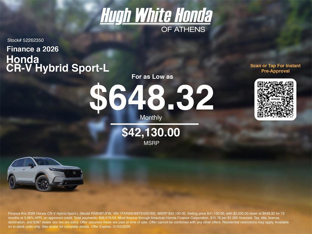new 2026 Honda CR-V Hybrid car, priced at $42,130