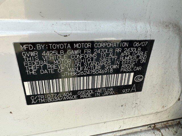 used 2007 Lexus IS 250 car, priced at $6,800