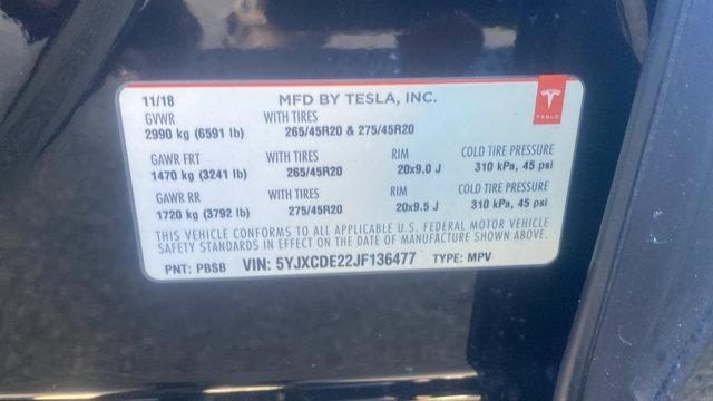 used 2018 Tesla Model X car, priced at $29,688