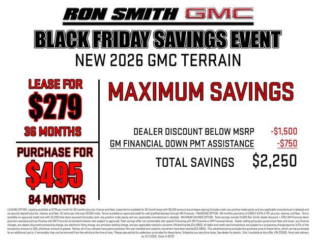 new 2026 GMC Terrain car, priced at $33,540