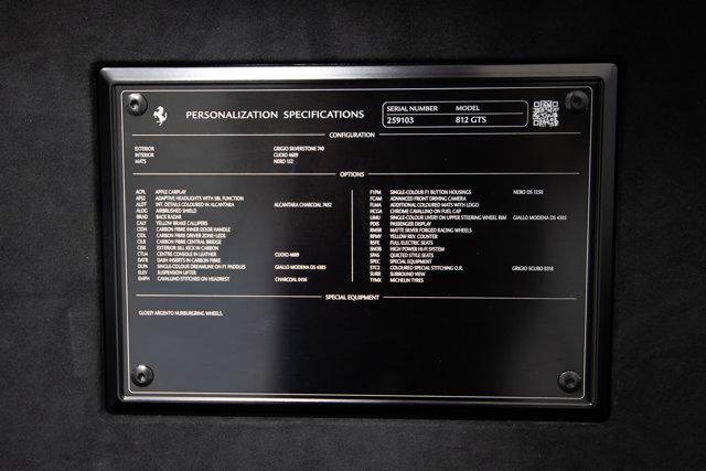 used 2021 Ferrari 812 GTS car, priced at $518,995