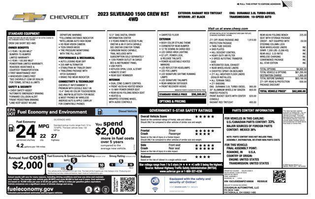used 2023 Chevrolet Silverado 1500 car, priced at $43,045