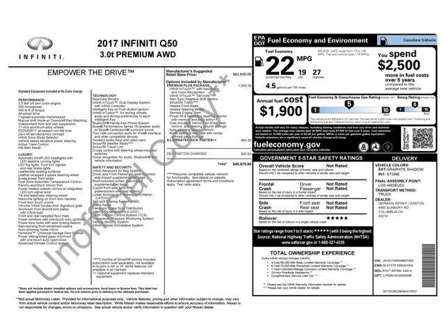 used 2017 INFINITI Q50 car, priced at $12,045
