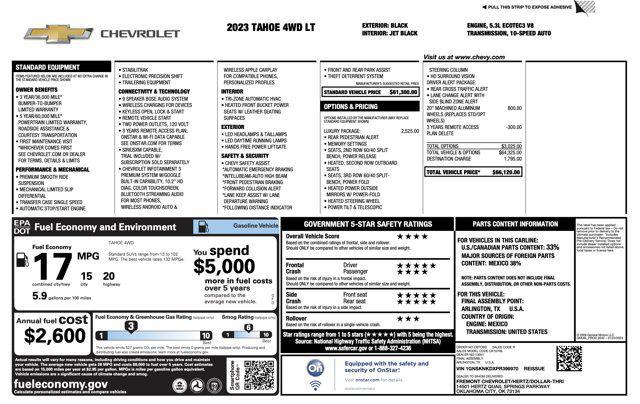 used 2023 Chevrolet Tahoe car, priced at $41,100