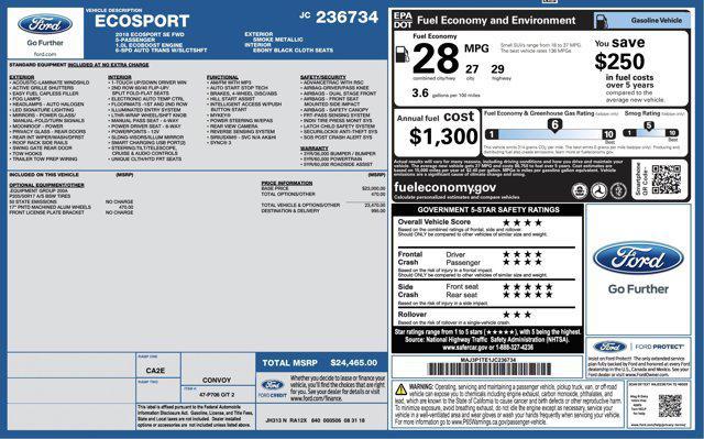 used 2018 Ford EcoSport car, priced at $9,900
