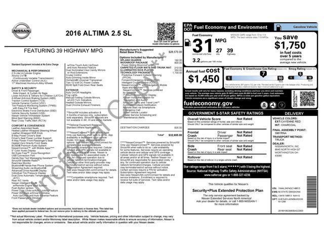 used 2016 Nissan Altima car, priced at $10,500