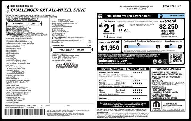 used 2021 Dodge Challenger car, priced at $18,500