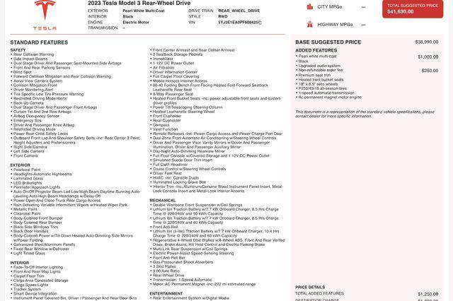 used 2023 Tesla Model 3 car, priced at $23,545