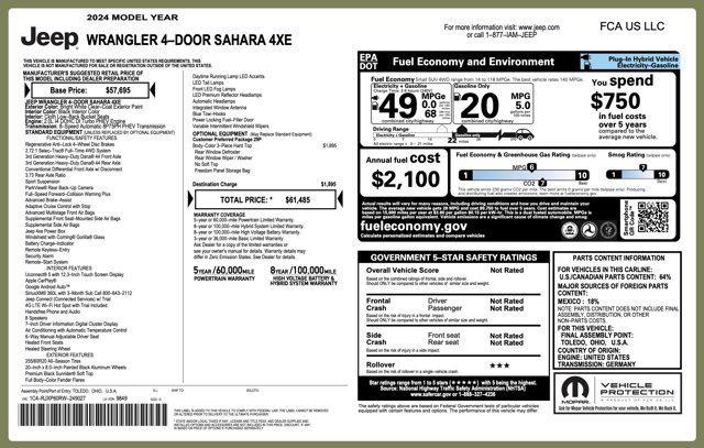 used 2024 Jeep Wrangler 4xe car, priced at $34,100
