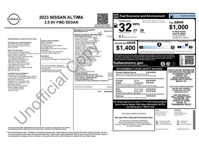 used 2023 Nissan Altima car, priced at $22,545