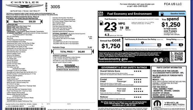 used 2021 Chrysler 300 car, priced at $17,900