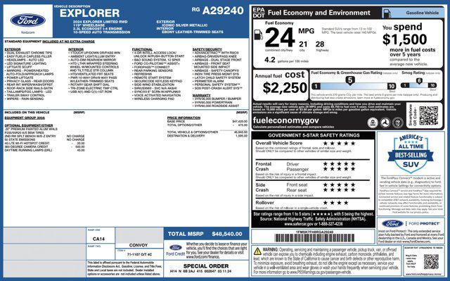 used 2024 Ford Explorer car, priced at $26,900