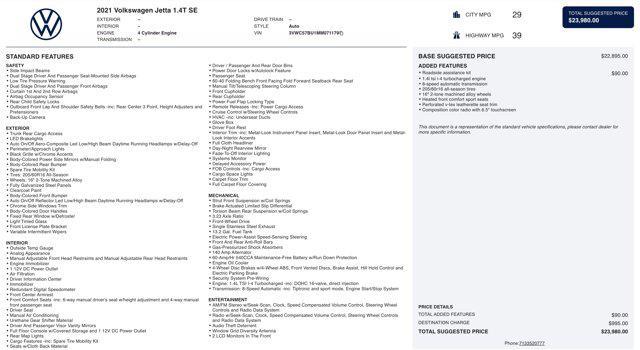 used 2021 Volkswagen Jetta car, priced at $13,500